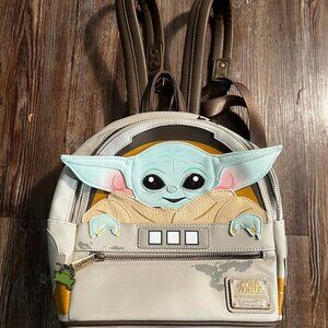 Loungefly Star Wars The Mandalorian Child in Cradle Mini Backpack